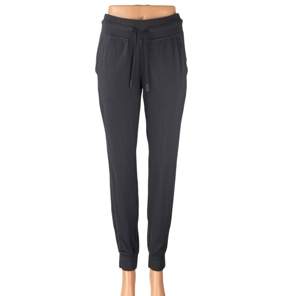 Lululemon Women's Black Drawstring Activewear Athletic Trousers Joggers Pants 4